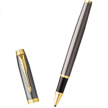 Ручка Parker Signature, подарунок для практики каліграфії в бізнес-офісі, подарунок на день народження, кулькова ручка IM сірого золотого кольору з затискачем