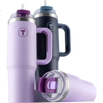 Термокухоль Tupperware з трубочкою, 1.1 л, «Нічне море»