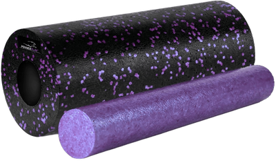 Массажный ролик роллер PowerPlay PP-4348 2 in 1 EPP Foam Roller 33 x 14 см Черно/Фиолетовый (PP_4348_Purple_(33*14))