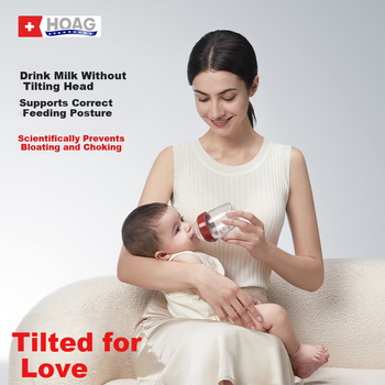 Бутылочка детская Hoag Anti-Colic стеклянная с антиколиковой соской 240 мл