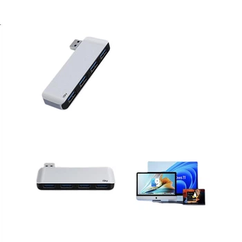 Розгалужувач-хаб Isky USB 3.0, високошвидкісний 4-портовий розширювальний хаб-док, 4-портовий USB-хаб-адаптер для ноутбука з одним підключенням та клейкою основою