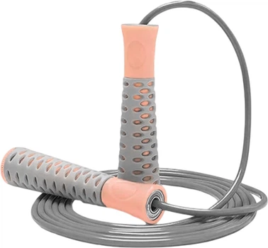 Скакалка PowerPlay 4206 Jump Rope PRO+ 2.75 м Серо-розовая (PP_4206_Grey/Pink)