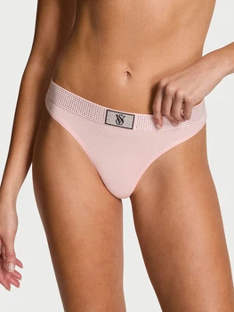 Трусики танга женские хлопковые Victoria's Secret 181372798 M Розовые (1159862700)