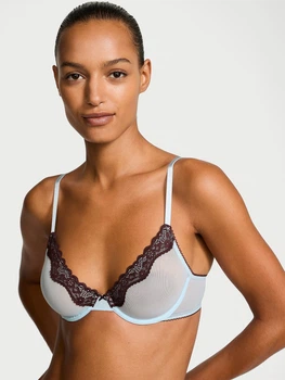Бюстгальтер с косточками Victoria's Secret 98673923 32B Голубой (1159864652)