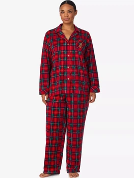 Пижама (рубашка + штаны) женская Ralph Lauren 408613068 2X Красная (1159863442)