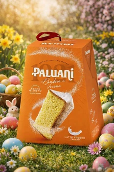 Панеттоне Подарунок Святковий Paluani Pandoro di Verona Latte Fresco Italiano Tempo Giusto Палуані класичний Латте Бокс 1кг