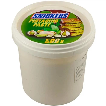 Шоколадно-горішкова паста Snickers Pistachio Paste do Smarowania Kakao Снікерс паста з фісташками для Намазування Відерко 500г