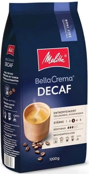Кава в зернах без Кофеїну Melitta BellaCrema DECAFfeinato Мелітта декафеїната Белла Крема середня міцніть Кремова пінка 1000г