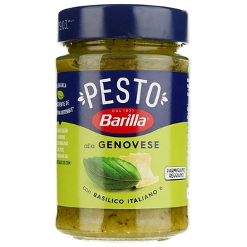 Соус паста Barilla Pesto alla Genovese Parmigiano Reggiano Basilico Барілла Геновезе з сиром Пармезан та базиліком Зелена 190мл