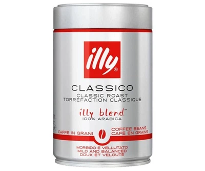 Кава зернова Illy Classico Roast Classic Blend 100% Arabika Bold Coffebeans Іллі Классік Арабіка метал Банка 250г