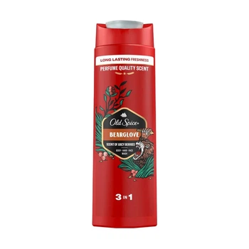 Гель для Душу 3в1 Чоловічий Old Spice Bearglove Long Lasting Fresh Juicy Berries ОлдСпайс лапа Ведмедя Соковиті Ягоди 400мл