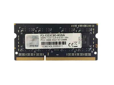 Оперативна пам'ять для ноутбука SODIMM G.Skill DDR3 4Gb 1333 MHz PC3-10600S (F3-1333C9D-8GSA) 14868 Б/У
