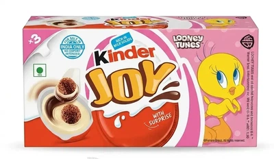 Набор шоколадных яиц Kinder Joy "Looney Tunes Tweety" Луни Тюнз Твити 60г (3 х 20г)