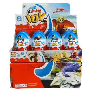 Шоколадне яйце Kinder JOY Dinosaur Adventures' Toys "Пригоди динозаврів" 16 шт (2 уп х 8 шт)