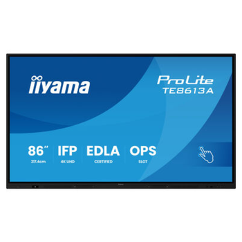 Інтерактивна панель IIYAMA TE8613A-B1AG 85.6" 16:9 інтерактивний IPS UHD РК дісплей, 18/7, 450 кд/м2, ОС Андроід 14, 8GB/128GB, IR PureTou