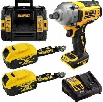 Klucz udarowy DeWalt 18 V 1/2" 812 Nm z 2 akumulatorami 5 Ah (DCF891P2LRT-QW)