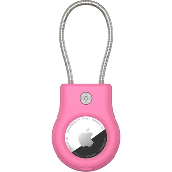 Чехол для поисковой метки Apple AirTag Keychain with Wire Cable Pink [167432]