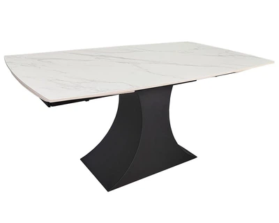 Стол GILBERT CERAMIC 160(240)*90 белый мат/черный