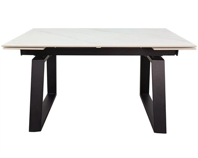 Стол BERNARD CERAMIC 140(200)*90 белый мат/черный