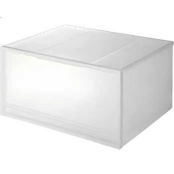 Поліпропіленова коробка для зберігання MUJI, тип шухляди, горизонтальна, широка, глибока, напівпрозора