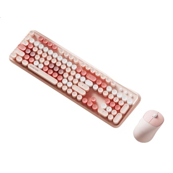 Комплект беспроводной EWEADN V96 Wireless/Bluetooth Розовый