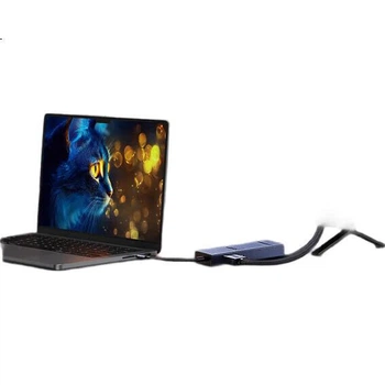 Розширювальна док-станція UGREEN Type-C 3.2 Fin Pattern, розгалужувач кабелю Gigabit Ethernet, адаптер HDMI 2.0, розширювальна док-станція 10G, 4K 60Hz, сумісна з Huawei, Apple MacBook/Mac Mini