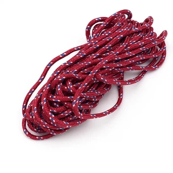 Шнур Paracord для плетіння 2мм 5м смугастий темно-червоний (79709939)