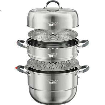 Пароварка MAXCOOK нержавеющая сталь 316L 3 слоя 30см MCZ043