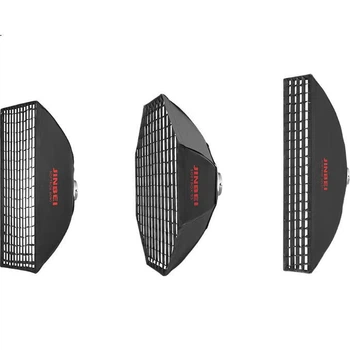 Софтбокс JINBEI BM Grid Універсальний софтбокс Bao Rong зі слотом для карток, стільниковою сіткою та довгою смугою, квадратний софтбокс для зовнішньої фотографії, відео, прямої трансляції, освітлення, кришка софтбокса BM-60×90 Grid
