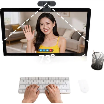 Веб-камера EMEET Yimi 2K Ultra HD для прямой трансляции видео с быстрой автофокусировкой, подходит для видеоконференций на настольных компьютерах и ноутбуках, модель C960 2K.