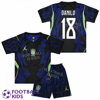 Футбольная форма для детей DANILO 18 сборной Бразилии 2026 Away Brazil FIFA World Cup 125-135 см (set4752-137252-4)