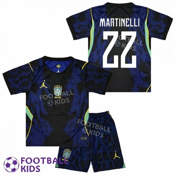 Футбольная форма для детей MARTINELLI 22 сборной Бразилии 2026 Away Brazil FIFA World Cup 125-135 см (set4752-137256-4)