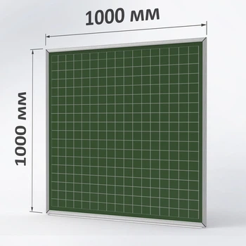 Магнітна крейдяна дошка ТСО зелена 100×100 см, у клітинку