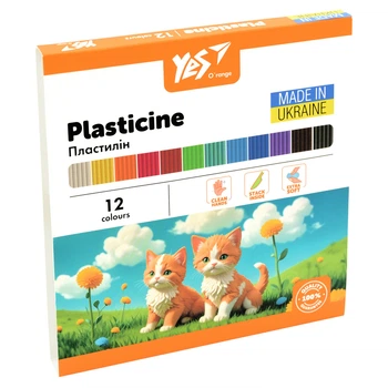 Пластилін Orange Line 12 кольорів 240 г YES (540689)