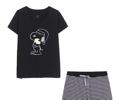 Женская пижама Snoopy Disney S черная