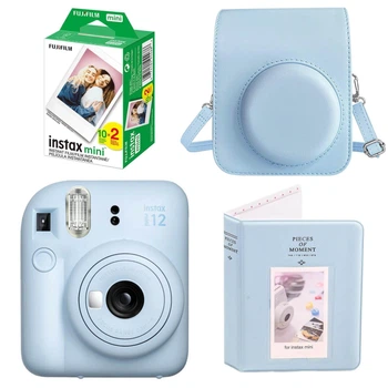 Подарунковий набір Fujifilm Instax Mini 12 Pastel Blue (Блакитний) / Камера + Чохол + Альбом 64 фото + 20 знімків / Summer Set 2026