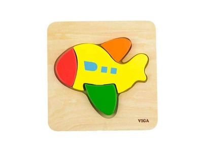 Дерев'яний мініпазл Viga Toys Літачок (50173)