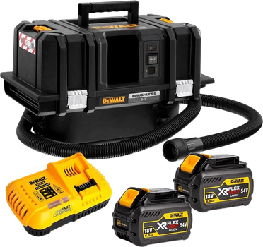 Промисловий пилосос DeWalt 54V з 2 акумуляторами (DCV586MT2-QW)