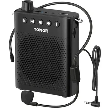 Портативний підсилювач голосу TONOR K10 з гарнітурою, FM-радіо та MP3 програвачем