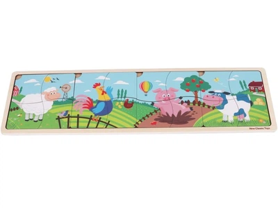 Деревянный пазл Ферма 4 в 1 New Classic Toys, 16 эл., 10450