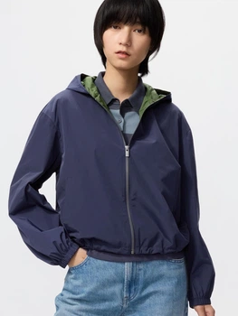 Ветровка с капюшоном женская Uniqlo 80029694 2XL Синяя (1159863002)