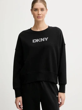 Світшот оверсайз на флісі жіночий Donna Karan NY (DKNY) 2885595 S Чорний (1159863117)