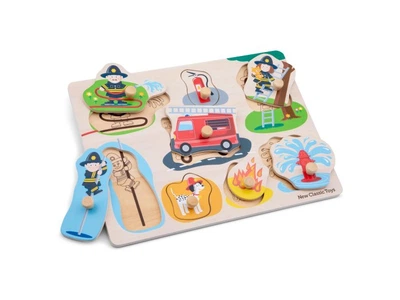 Деревянный пазл Пожарная бригада, New Classic Toys, 8 эл., 10433