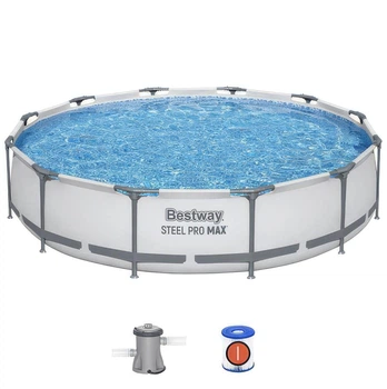 Каркасный бассейн Bestway 56416 круглый 366×76 см, 6473 л с фильтр-насосом