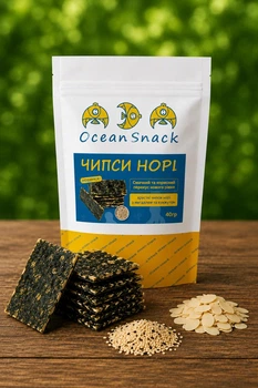 Чипси НОРІ з мигдалем та кунжутом, 40 г no brand