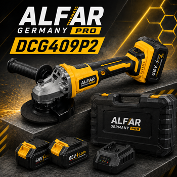 Аккумуляторная угловая шлифовальная машина AlFAR Germany PRO DCG409P2