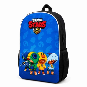 Рюкзак шкільний Brawl Stars Бравл Старс 4 Леона синього кольору для хлопчика