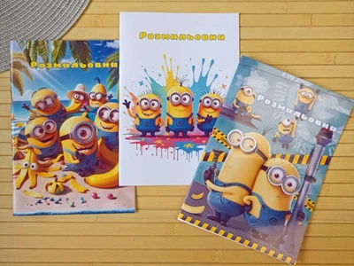 Раскраска Посіпаки Minions А5 набір 3 шт (28797)