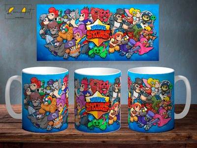 Чашка з принтом «Brawl stars» 330 мл Біла