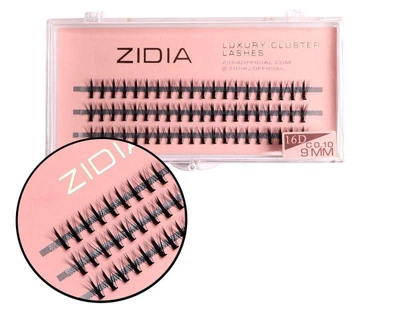Вії накладні пучкові Zidia Cluster Lashes 16D KIM C 0.10 (3 лєнти, розмір 9 мм)